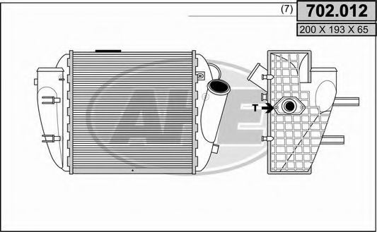 AHE 702.012 Intercooler, charger